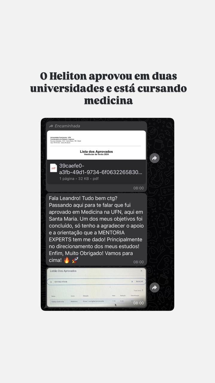 Aprovado 2x Medicina